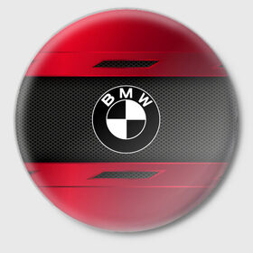 Значок с принтом BMW SPORT в Петрозаводске,  металл | круглая форма, металлическая застежка в виде булавки | auto | bmw | car | автомобиль | бмв | марка