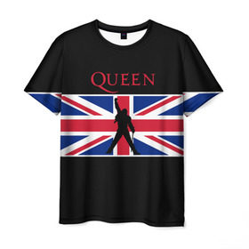 Мужская футболка 3D с принтом Queen в Петрозаводске, 100% полиэфир | прямой крой, круглый вырез горловины, длина до линии бедер | paul rodgers | queen | джон дикон | квин | меркури | меркьюри | мэркури | рок группа | тейлор | фредди | фреди