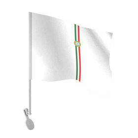 Флаг для автомобиля с принтом Чеченская республика в Петрозаводске, 100% полиэстер | Размер: 30*21 см | grozny | герб | грозный | патриот | северный кавказ | флага | цвета
