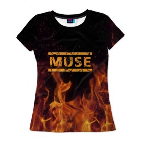 Женская футболка 3D с принтом Muse в Петрозаводске, 100% полиэфир ( синтетическое хлопкоподобное полотно) | прямой крой, круглый вырез горловины, длина до линии бедер | muse | доминик ховард | крис уолстенхолм | муза | мэттью беллами | рок группа
