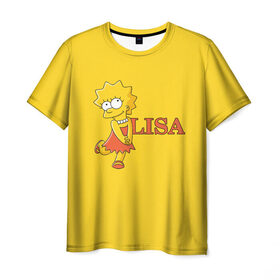 Мужская футболка 3D с принтом Lisa в Петрозаводске, 100% полиэфир | прямой крой, круглый вырез горловины, длина до линии бедер | Тематика изображения на принте: simpsons | елизавета | лиза | лизон | симпсоны