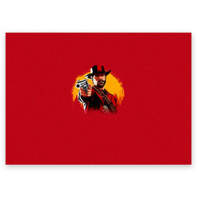 Поздравительная открытка с принтом Red Dead Redemption 2 в Петрозаводске, 100% бумага | плотность бумаги 280 г/м2, матовая, на обратной стороне линовка и место для марки
 | rdr | rockstar | рокстар