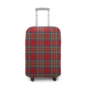 Чехол для чемодана 3D с принтом Королевский Стюарт Тартан в Петрозаводске, 86% полиэфир, 14% спандекс | двустороннее нанесение принта, прорези для ручек и колес | англия | килт | королева | королевский | лондон | стюарт | тартан | ткань | узор | шотландия | шотландка