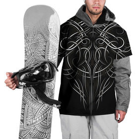Накидка на куртку 3D с принтом Tribal Pattern в Петрозаводске, 100% полиэстер |  | biker | bodybuilding | cool | fitness | gothic | gym | pattern | sport | style | tattoo | tribal | тату