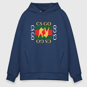 Мужское худи Oversize хлопок с принтом CS GO gg в Петрозаводске, френч-терри — 70% хлопок, 30% полиэстер. Мягкий теплый начес внутри —100% хлопок | боковые карманы, эластичные манжеты и нижняя кромка, капюшон на магнитной кнопке | counter | cs | cs:go | global | go | gucci | offensive | strike | гучи