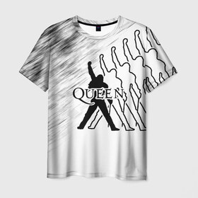 Мужская футболка 3D с принтом Queen в Петрозаводске, 100% полиэфир | прямой крой, круглый вырез горловины, длина до линии бедер | paul rodgers | queen | брайан мэй | джон дикон | квин | меркури | меркьюри | мэркури | роджер тейлор | рок группа | фредди | фреди