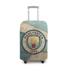 Чехол для чемодана 3D с принтом Манчестер сити олд в Петрозаводске, 86% полиэфир, 14% спандекс | двустороннее нанесение принта, прорези для ручек и колес | manchester | manchester city | манчестер | манчестер сити | футбол