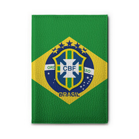 Обложка для автодокументов с принтом Сборная Бразилии флаг в Петрозаводске, натуральная кожа |  размер 19,9*13 см; внутри 4 больших “конверта” для документов и один маленький отдел — туда идеально встанут права | brazil | бразилия