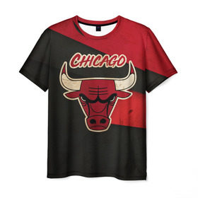 Мужская футболка 3D с принтом Чикаго олд в Петрозаводске, 100% полиэфир | прямой крой, круглый вырез горловины, длина до линии бедер | chicago | chicago bulls | nba | баскетбол | нба | спорт | чикаго | чикаго булз