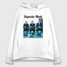 Женское худи Oversize хлопок с принтом Depeche mode в Петрозаводске, френч-терри — 70% хлопок, 30% полиэстер. Мягкий теплый начес внутри —100% хлопок | боковые карманы, эластичные манжеты и нижняя кромка, капюшон на магнитной кнопке | depeche mode | депеш мод. | музыка