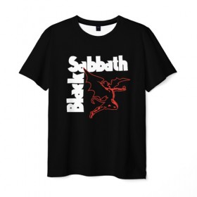 Мужская футболка 3D с принтом BLACK SABBATH в Петрозаводске, 100% полиэфир | прямой крой, круглый вырез горловины, длина до линии бедер | black sabbath | билл уорд | блэк саббат | британская рок группа | гизер батлер | группа | музыка | оззи осборн | рок | тони айомми | хеви метал