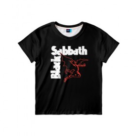 Детская футболка 3D с принтом BLACK SABBATH в Петрозаводске, 100% гипоаллергенный полиэфир | прямой крой, круглый вырез горловины, длина до линии бедер, чуть спущенное плечо, ткань немного тянется | Тематика изображения на принте: black sabbath | билл уорд | блэк саббат | британская рок группа | гизер батлер | группа | музыка | оззи осборн | рок | тони айомми | хеви метал