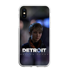 Чехол для iPhone XS Max матовый с принтом Detroit Become Human - Kara в Петрозаводске, Силикон | Область печати: задняя сторона чехла, без боковых панелей | connor | cyberlife | deviant | ps4 | rk800 |  detroit: become human | детроит | детроит: стать человеком | игры | коннор | пиратs | эксклюзив