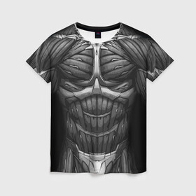 Женская футболка 3D с принтом Экзоскелет CRYSIS в Петрозаводске, 100% полиэфир ( синтетическое хлопкоподобное полотно) | прямой крой, круглый вырез горловины, длина до линии бедер | crysis |   робот | бионический | бронь | броня | доспехи | костюм | крайсис | экзоскелет