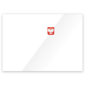 Поздравительная открытка с принтом Польша домашняя форма в Петрозаводске, 100% бумага | плотность бумаги 280 г/м2, матовая, на обратной стороне линовка и место для марки
 | 