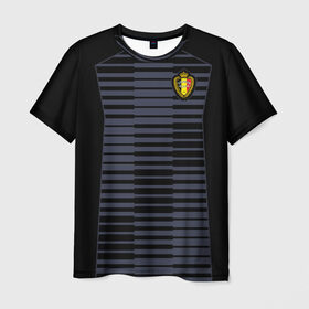 Мужская футболка 3D с принтом Сборная Бельгии Goalkeeper 2018 в Петрозаводске, 100% полиэфир | прямой крой, круглый вырез горловины, длина до линии бедер | 
