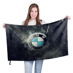 Флаг 3D с принтом Логотип BMW в Петрозаводске, 100% полиэстер | плотность ткани — 95 г/м2, размер — 67 х 109 см. Принт наносится с одной стороны | logo bmw | бмв | логотип bmw | логотип бмв