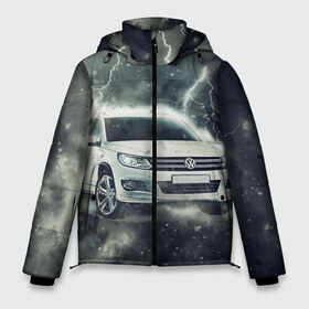 Мужская зимняя куртка 3D с принтом Volkswagen Tiguan в Петрозаводске, верх — 100% полиэстер; подкладка — 100% полиэстер; утеплитель — 100% полиэстер | длина ниже бедра, свободный силуэт Оверсайз. Есть воротник-стойка, отстегивающийся капюшон и ветрозащитная планка. 

Боковые карманы с листочкой на кнопках и внутренний карман на молнии. | tiguan | volkswagen