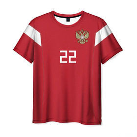 Мужская футболка 3D с принтом Дзюба ЧМ 2018 в Петрозаводске, 100% полиэфир | прямой крой, круглый вырез горловины, длина до линии бедер | dzyuba | дзюба | мира | россии | россия | сборная | форма | чемпионат