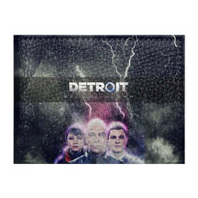 Обложка для студенческого билета с принтом Detroit become human в Петрозаводске, натуральная кожа | Размер: 11*8 см; Печать на всей внешней стороне | dbh | detroit | gamer