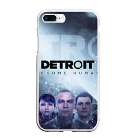 Чехол для iPhone 7Plus/8 Plus матовый с принтом Detroit become human в Петрозаводске, Силикон | Область печати: задняя сторона чехла, без боковых панелей | dbh | detroit | gamer