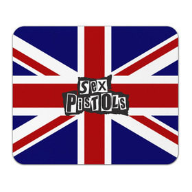Коврик для мышки прямоугольный с принтом Sex Pistols в Петрозаводске, натуральный каучук | размер 230 х 185 мм; запечатка лицевой стороны | англия | британия | панк | флаг