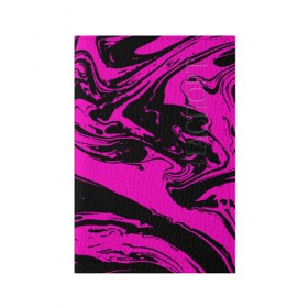 Обложка для паспорта матовая кожа с принтом Черно розовый акрил в Петрозаводске, натуральная матовая кожа | размер 19,3 х 13,7 см; прозрачные пластиковые крепления | Тематика изображения на принте: волна | естественный | искусство | камень | краска | красочный | линии | модерн | мокрый | натуральный | яркие