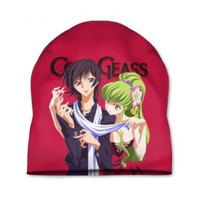 Шапка 3D с принтом Code Geass - Lelouch and C.C. в Петрозаводске, 100% полиэстер | универсальный размер, печать по всей поверхности изделия | 