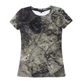 Женская футболка 3D с принтом Textured Art Paint в Петрозаводске, 100% полиэфир ( синтетическое хлопкоподобное полотно) | прямой крой, круглый вырез горловины, длина до линии бедер | 
