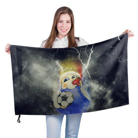 Флаг 3D с принтом Матрешка свисток ЧМ 2018 в Петрозаводске, 100% полиэстер | плотность ткани — 95 г/м2, размер — 67 х 109 см. Принт наносится с одной стороны | football | sport | матрешка | россия | свисток | футбол
