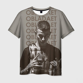 Мужская футболка 3D с принтом New rap в Петрозаводске, 100% полиэфир | прямой крой, круглый вырез горловины, длина до линии бедер | назар вотяков | обладает | русский рэп