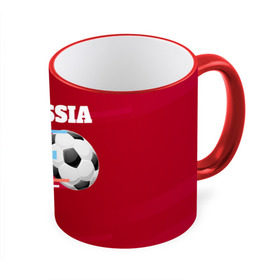 Кружка 3D с принтом Футбол Россия в Петрозаводске, керамика | ёмкость 330 мл | мяч