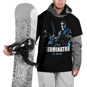 Накидка на куртку 3D с принтом Terminator alive в Петрозаводске, 100% полиэстер |  | arnold schwarzenegger | арнольд шварценеггер | киборг | кино | терминатор