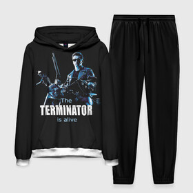 Мужской костюм 3D (с толстовкой) с принтом Terminator alive в Петрозаводске,  |  | Тематика изображения на принте: arnold schwarzenegger | арнольд шварценеггер | киборг | кино | терминатор