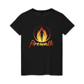 Женская футболка хлопок с принтом Life is Strange Firewalk Fire в Петрозаводске, 100% хлопок | прямой крой, круглый вырез горловины, длина до линии бедер, слегка спущенное плечо | Тематика изображения на принте: fire | firewalk | life is strange | lis