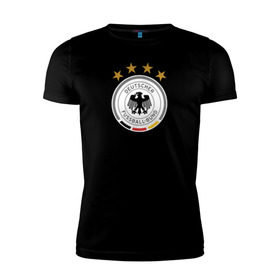 Мужская футболка премиум с принтом Сборная Германии в Петрозаводске, 92% хлопок, 8% лайкра | приталенный силуэт, круглый вырез ворота, длина до линии бедра, короткий рукав | сборная германии | футбол | чемпионат мира