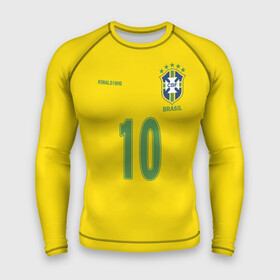Мужской рашгард 3D с принтом Роналдиньо в Петрозаводске,  |  | brasil | brazilian | footbal | national | ronaldinho | soccer | time | бразилии | бразилия | национальная | по | роналдиньо | рональдиньо | сборная | футбол | футболу