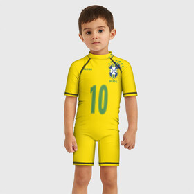 Детский купальный костюм 3D с принтом Роналдиньо в Петрозаводске, Полиэстер 85%, Спандекс 15% | застежка на молнии на спине | Тематика изображения на принте: brasil | brazilian | footbal | national | ronaldinho | soccer | time | бразилии | бразилия | национальная | по | роналдиньо | рональдиньо | сборная | футбол | футболу