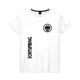 Женская футболка хлопок с принтом The Offspring в Петрозаводске, 100% хлопок | прямой крой, круглый вырез горловины, длина до линии бедер, слегка спущенное плечо | offspring | офспринг | оффспринг | рок