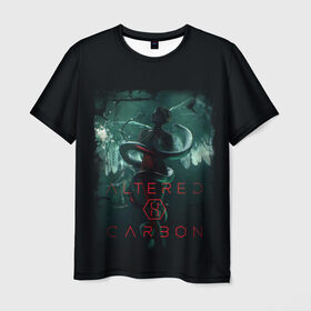 Мужская футболка 3D с принтом Altered Carbon в Петрозаводске, 100% полиэфир | прямой крой, круглый вырез горловины, длина до линии бедер | altere | будущее | бэнкрофт | видоизмененный углерод | генетика | джеймс пьюрфой | ковач | марта игареда | наука | неонуар | ортега | ричард морган | фантастика | футуризм | юэль киннаман