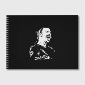 Альбом для рисования с принтом Zlatan Ibrahimovic в Петрозаводске, 100% бумага
 | матовая бумага, плотность 200 мг. | football | златан ибрагимович | игрок | сборная швеции | футбол | футболист