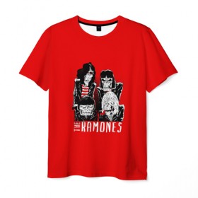 Мужская футболка 3D с принтом Ramones в Петрозаводске, 100% полиэфир | прямой крой, круглый вырез горловины, длина до линии бедер | группа | джонни | джоуи | ди ди томми | марки | панк | рамон | рамонес | рамоунз | рамоунс | рок | хард