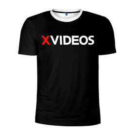 Мужская футболка 3D спортивная с принтом Xvideos в Петрозаводске, 100% полиэстер с улучшенными характеристиками | приталенный силуэт, круглая горловина, широкие плечи, сужается к линии бедра | xvideos