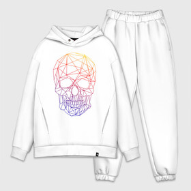 Мужской костюм хлопок OVERSIZE с принтом The Skull (Fade) в Петрозаводске,  |  | 0x000000123 | fade | skull | градиент | лето | череп