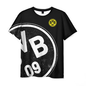 Мужская футболка 3D с принтом Borussia Dortmund Exclusive в Петрозаводске, 100% полиэфир | прямой крой, круглый вырез горловины, длина до линии бедер | боруссия | дортмунд