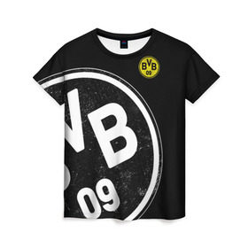 Женская футболка 3D с принтом Borussia Dortmund Exclusive в Петрозаводске, 100% полиэфир ( синтетическое хлопкоподобное полотно) | прямой крой, круглый вырез горловины, длина до линии бедер | Тематика изображения на принте: боруссия | дортмунд
