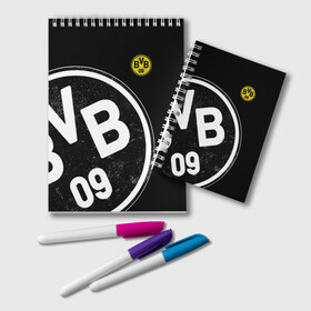 Блокнот с принтом Borussia Dortmund Exclusive в Петрозаводске, 100% бумага | 48 листов, плотность листов — 60 г/м2, плотность картонной обложки — 250 г/м2. Листы скреплены удобной пружинной спиралью. Цвет линий — светло-серый
 | боруссия | дортмунд