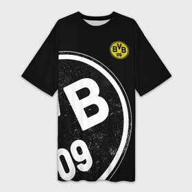 Платье-футболка 3D с принтом Borussia Dortmund Exclusive в Петрозаводске,  |  | боруссия | дортмунд