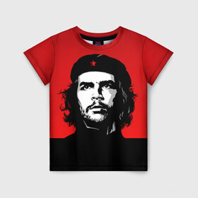 Детская футболка 3D с принтом Che Guevara в Петрозаводске, 100% гипоаллергенный полиэфир | прямой крой, круглый вырез горловины, длина до линии бедер, чуть спущенное плечо, ткань немного тянется | 