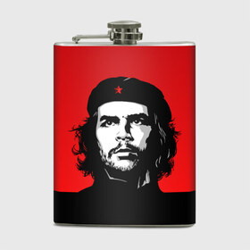 Фляга с принтом Che Guevara в Петрозаводске, металлический корпус | емкость 0,22 л, размер 125 х 94 мм. Виниловая наклейка запечатывается полностью | 